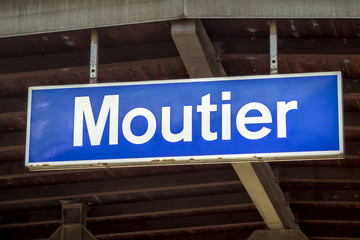Moutier Village Sign - Switzerland
