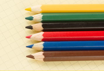Fototapeta premium many colored pencils
