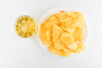 potato chips on a plate