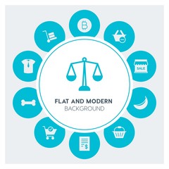 food, clothes, shopping Infographic Circle fill Icons Set. Contains such Icons as  business,  website,  elements,  background,  pattern,  banner,  slider, shop and more. Fully Editable. Pixel Perfect