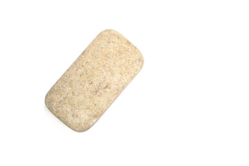 Stone Scrub or polished stone isolated on white background