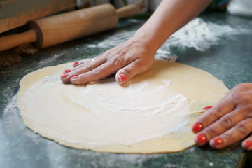 Soup with home-made noodles on chicken, noodles, fat, freshness, homemade cooking 16