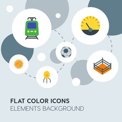 transports, science, sports flat vector icons and elements background with circle bubbles networks.Multipurpose use on websites, presentations, brochures and more