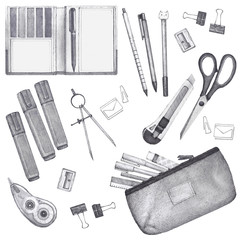 Hand drawn stationery set