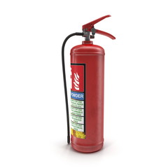 Fire extinguisher isolated on white. 3d illustration