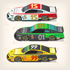 Racing cars at start