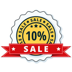 10% Sale label illustration