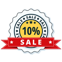 10% Sale label illustration