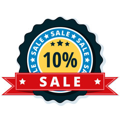 10% Sale label illustration