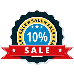 10% Sale label illustration