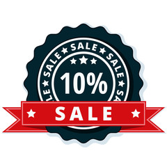 10% Sale label illustration