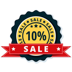 10% Sale label illustration