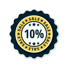 10% Sale label illustration