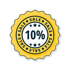10% Sale label illustration