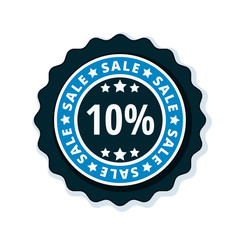 10% Sale label illustration