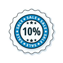 10% Sale label illustration