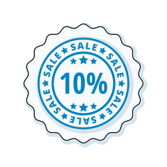 10% Sale label illustration