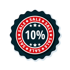 10% Sale label illustration