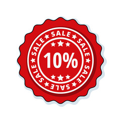 10% Sale label illustration