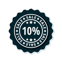 10% Sale label illustration