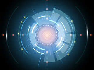 Vector illustration abstract futuristic sci fi technology background concept