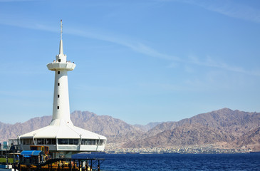 Fototapeta na wymiar marine observatory on the red sea 