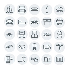 Modern Simple Set of transports, industry, furniture Vector outline Icons. Contains such Icons as  rack,  energy, shipping,  construction and more on white background. Fully Editable. Pixel Perfect