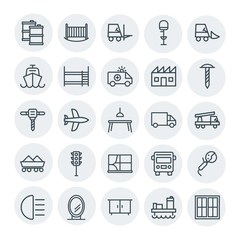 Modern Simple Set of transports, industry, furniture Vector outline Icons. Contains such Icons as  petroleum,  house,  gas,  bright,  white and more on white background. Fully Editable. Pixel Perfect