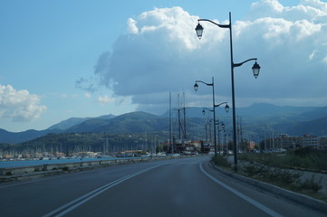 Fototapeta na wymiar road on the island of Lefkada