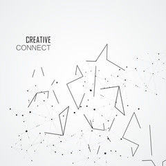 Modern vector design with connected dots and lines elements