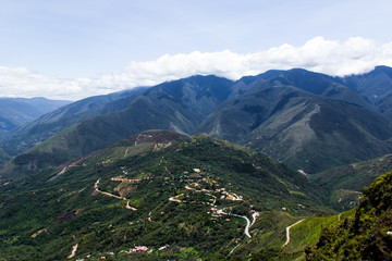 Naklejka premium View of the City Coroico in Bolivia