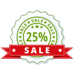 25% Sale label illustration