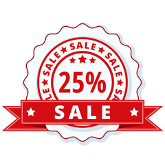 25% Sale label illustration