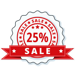 25% Sale label illustration