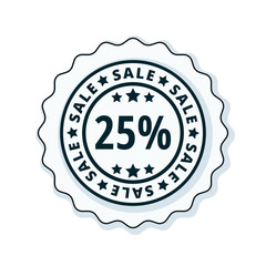 25% Sale label illustration