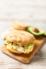 Avocado and egg sandwich