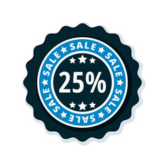 25% Sale label illustration