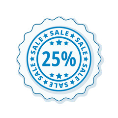 25% Sale label illustration