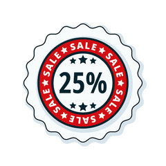 25% Sale label illustration