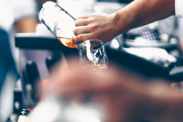 Rose Wine bottle and wine glass