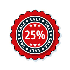 Obraz premium 25% Sale label illustration