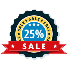25% Sale label illustration