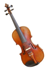 Fototapeta na wymiar old violin isolated on white background
