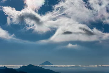 Schilderijen op glas 富士山と雲 © hider1