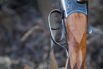 Old vintage hunting rifle