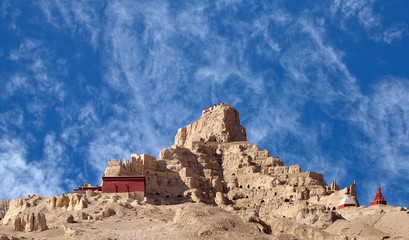 Tsaparang, ruins of the ancient capital of Guge Kingdom and Tholing Monastery, Tibet