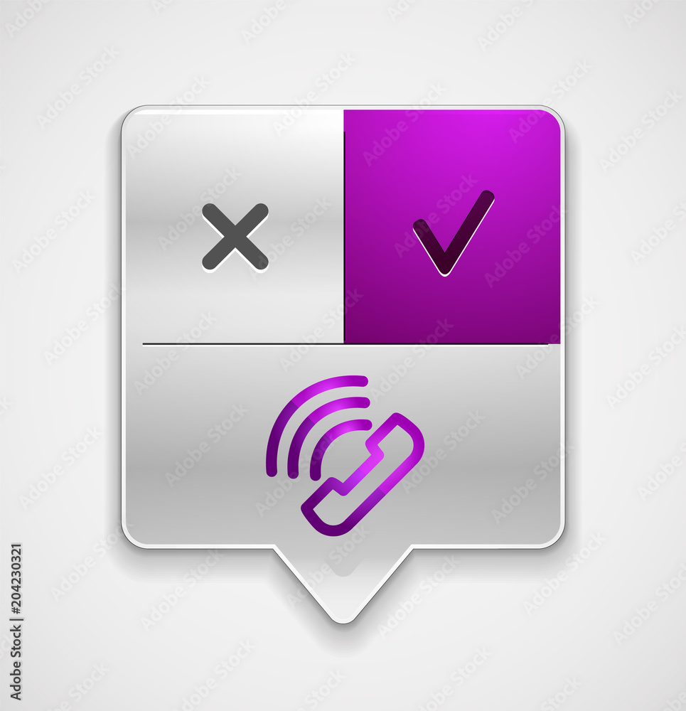 Wall mural vector phone support web button