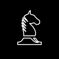 Vector sign horse of chess