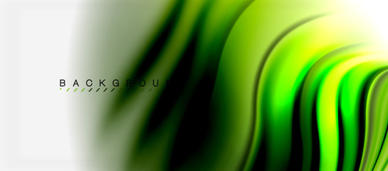 Blurred fluid colors background, abstract waves lines, vector illustration