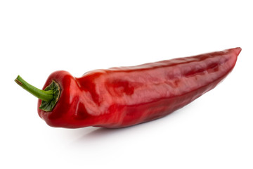 Ramiro sweet pointed pepper isolated on white.